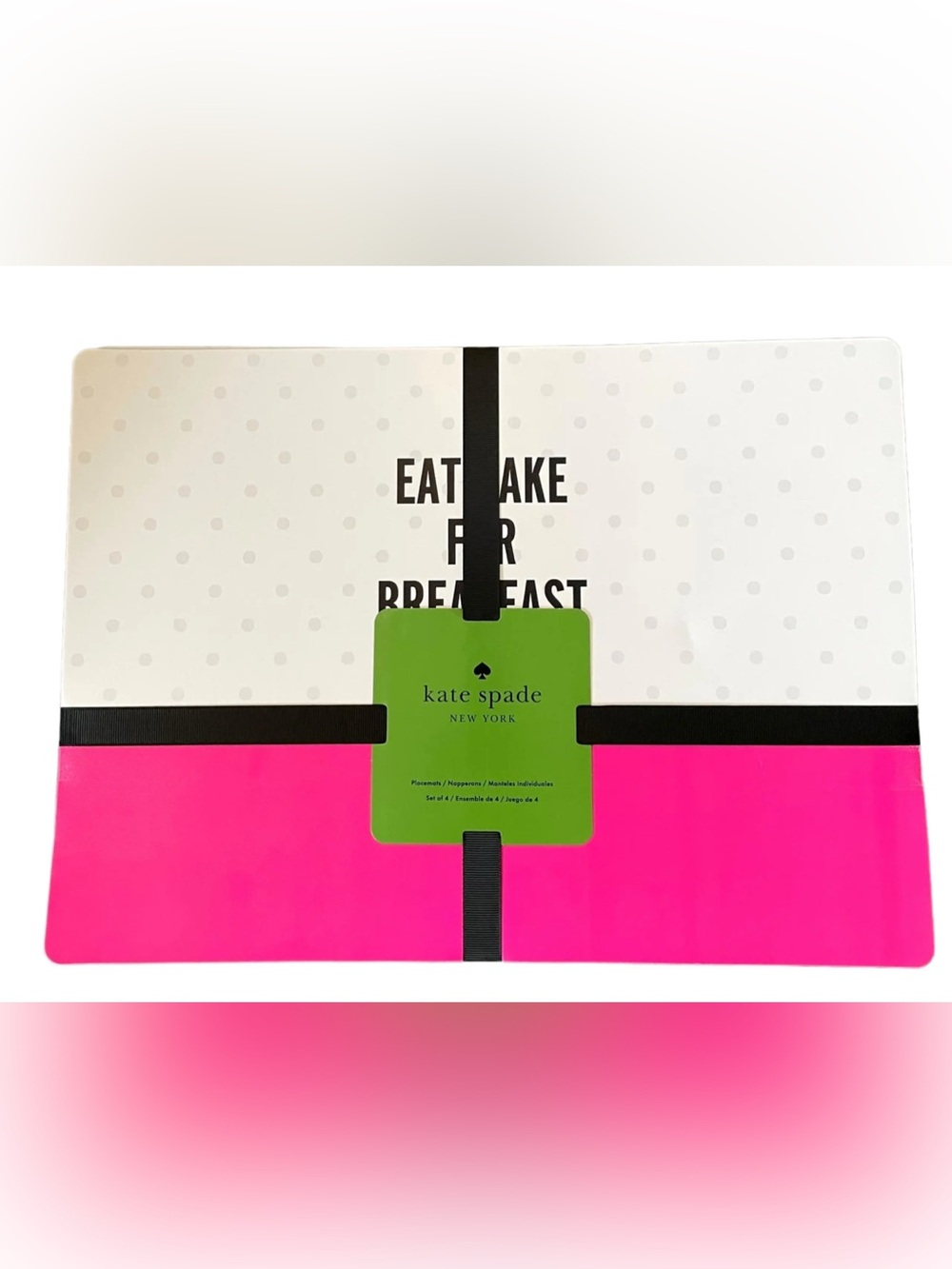 NWT- Kate Spade Placemats “Eat Cake for Breakfast”